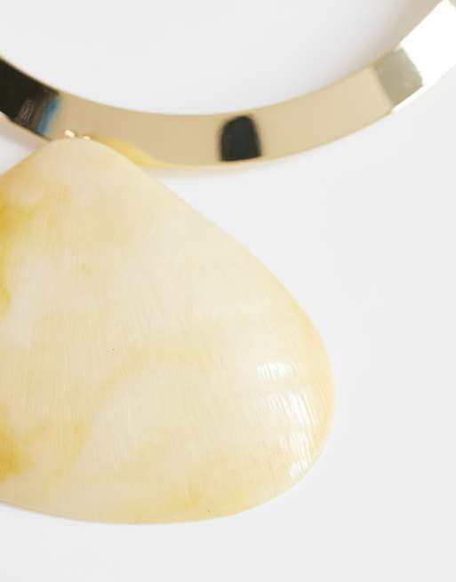 Topshop - Mira - Collana appariscente con pendente a conchiglia, 4 di 4