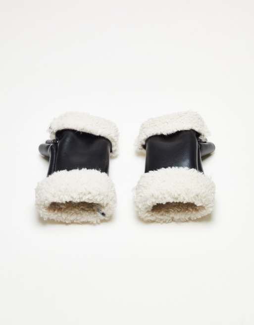 Topshop - Mitaines en PU - Noir