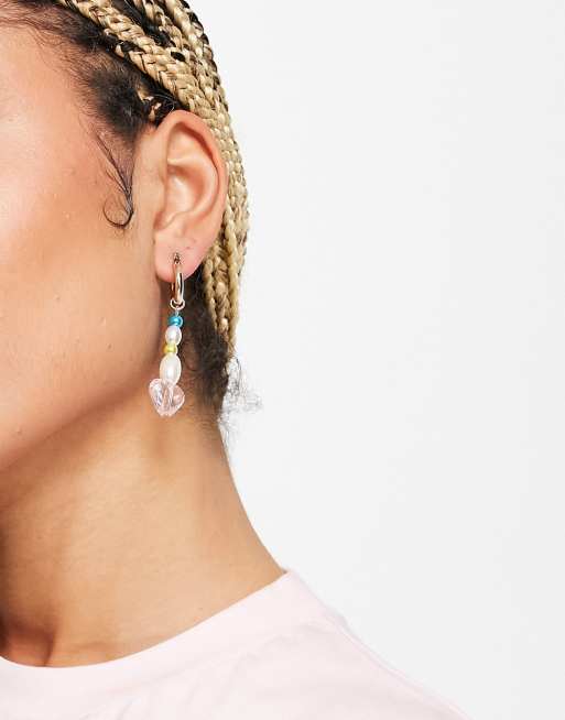 Topshop pearl hot sale hoop earrings