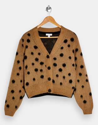 leopard print cardigan topshop