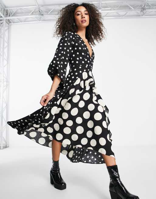 Topshop spotted cheap midi dress