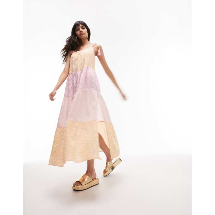 orange and pink beach dress Another World Pink Sequin Midi Dress - US 8