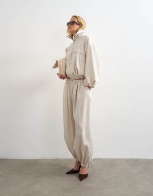 Topshop Modal Balloon Pants In Neutral