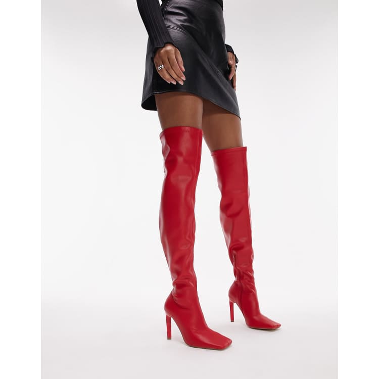 Red sock 2024 bootie heels