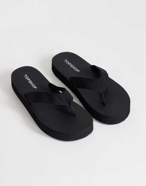 Topshop – Molly – Svarta sandaler med tårem - view 1