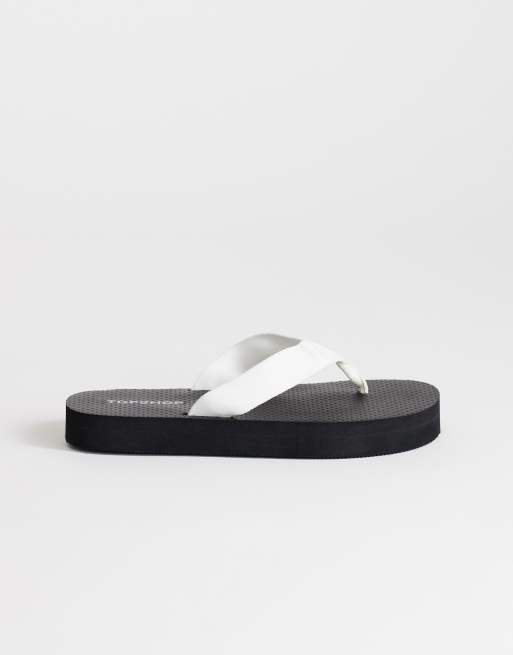 Topshop - Molly - Teensandalen in zwart en wit, 2 van 4