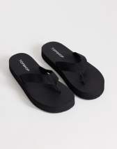 Topshop Molly toe thong sandal in black