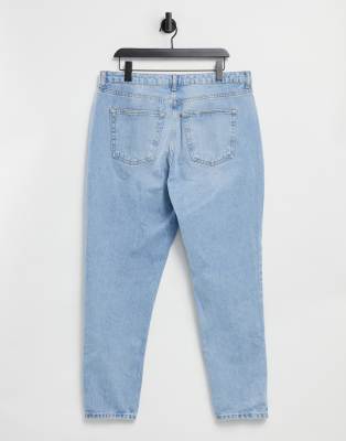 topshop blue bleach mom jeans