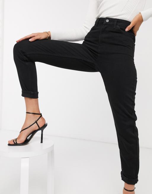 Topshop mom jeans in black | ASOS