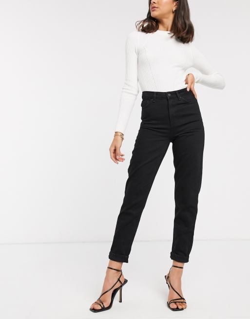 Topshop mom jeans in black | ASOS