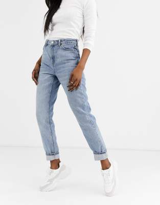 topshop white mom jeans