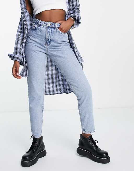 Topshop mom jeans in bleach  