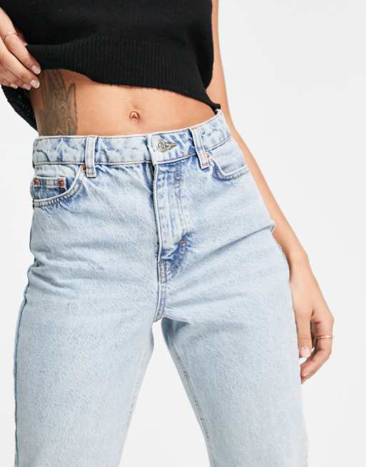 Topshop mom jeans in bleach