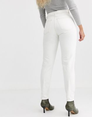 asos white mom jeans