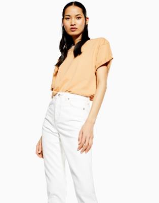 asos white mom jeans