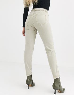 sand coloured mom jeans