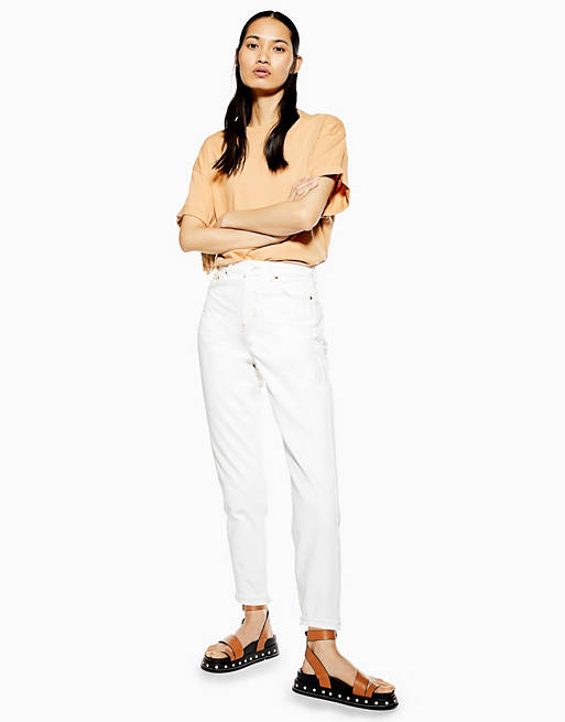 Topshop Mom jeans in white