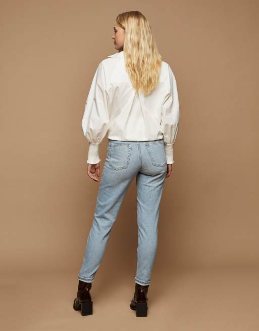 Topshop Mom premium jean in bleach, 2 of 4