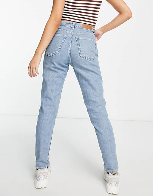 Jeans Topshop Mom tapered jeans in bleach blue 