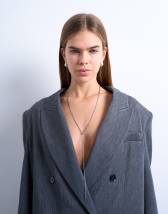 Topshop Morgan stainless steel twisted long chain necklace in silver