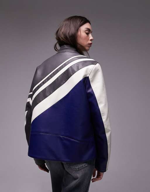 Topshop colour block jacket cheap