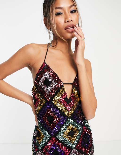 Multicolor sequin dress shop