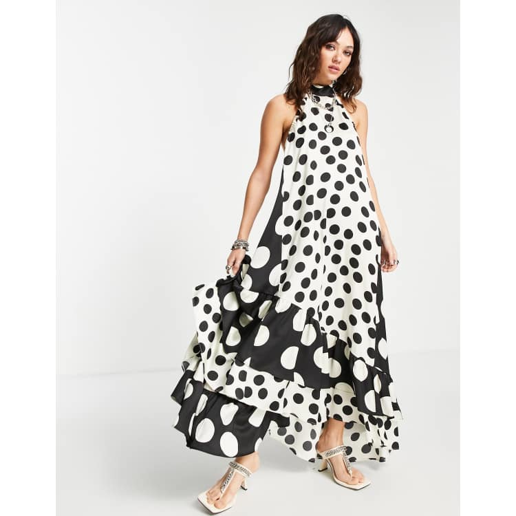 Topshop polka outlet dot dress white