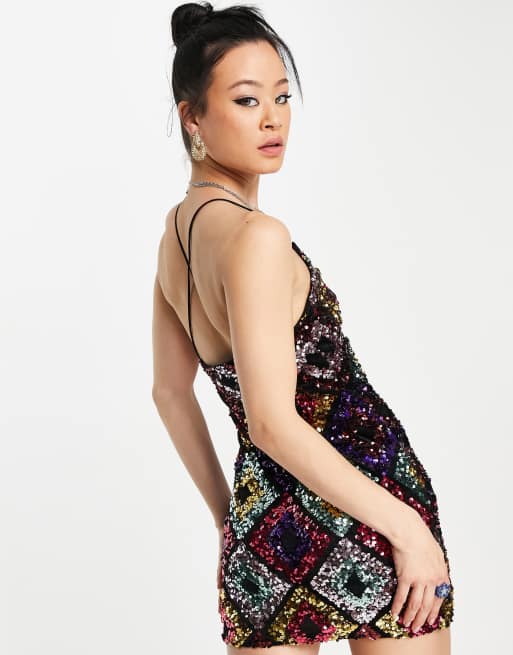 Topshop multi coloured dress cheap