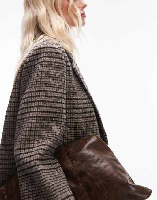 Topshop - Multifarvet blazer i uldblanding med heritage-tern, 3 af 4