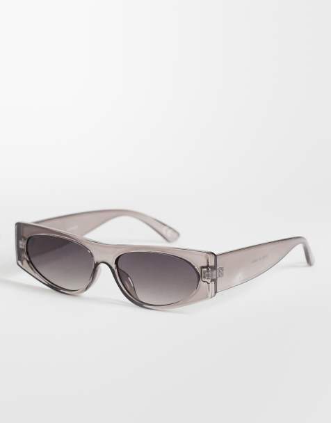 Topshop Mykonos cat eye sunglasses in grey - view 1