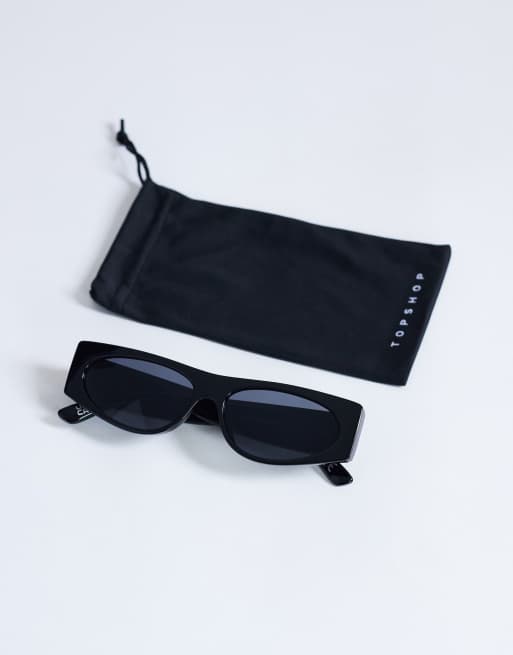 Topshop – Mykonos – Svarta solglasögon i cateye-modell, 3 av 3