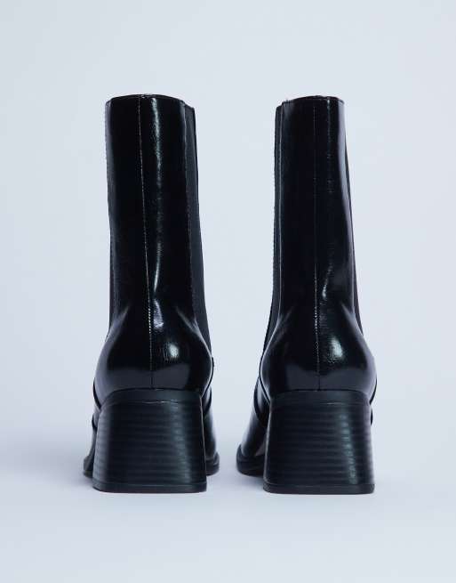 Topshop - Myra - Chelsea boots met blokhak in zwart, 4 van 4