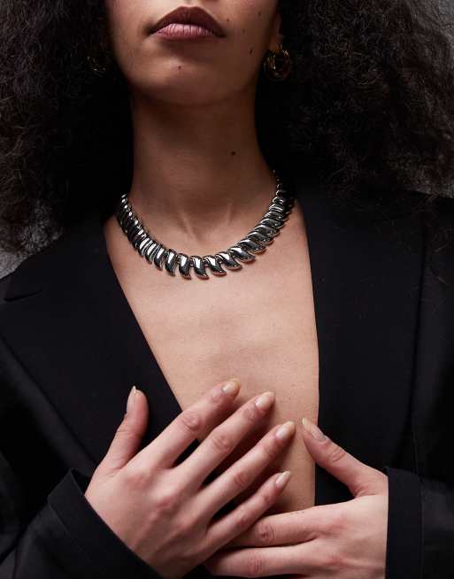 Topshop - Nadia - Collana appariscente color argento