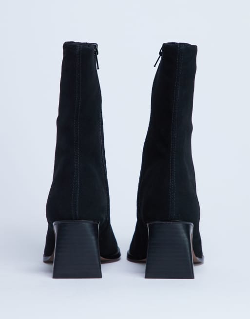 Topshop – Nadie – Ankle-Boots aus Wildleder in Schwarz mit eckiger Spitze und Absatz, 3 von 4