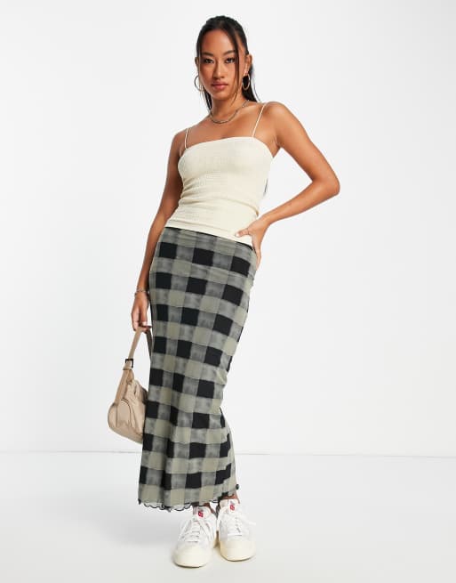 Topshop – Nahtloses, strukturiertes Camisole in Ecru mit schmalen Trägern, 4 von 4