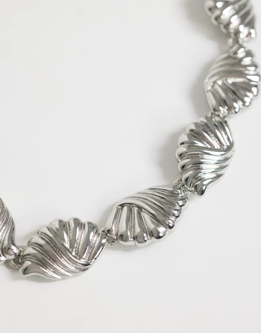 Topshop Naleigh slangenketting in zilver, 3 van 4