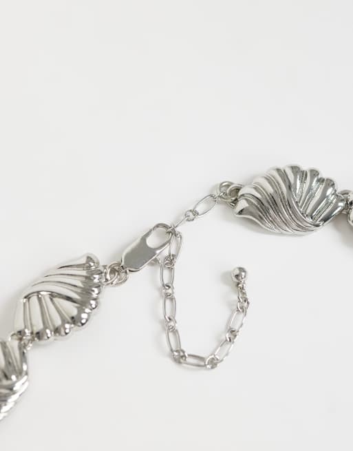 Topshop Naleigh slangenketting in zilver, 4 van 4