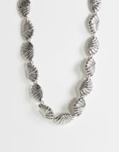Topshop Naleigh swirl necklace in silver