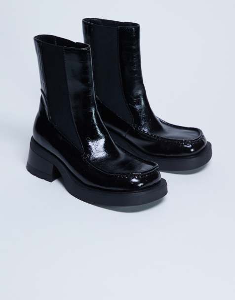 Topshop - Narla - Stivaletti Chelsea neri con punta squadrata - view 1