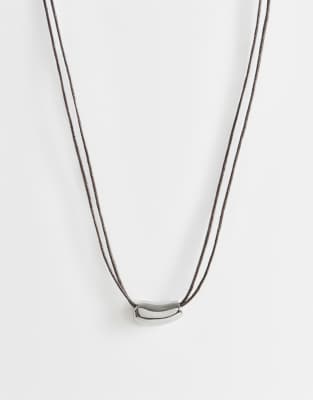 Topshop Nasha Cord Necklace In Brown
