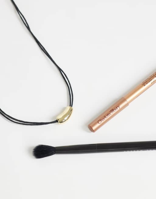 Topshop Nasha snörhalsband i svart med guld, 2 av 4