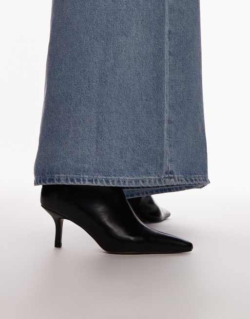 Topshop – Natalia – Svarta ankelboots med hög klack, 2 av 4