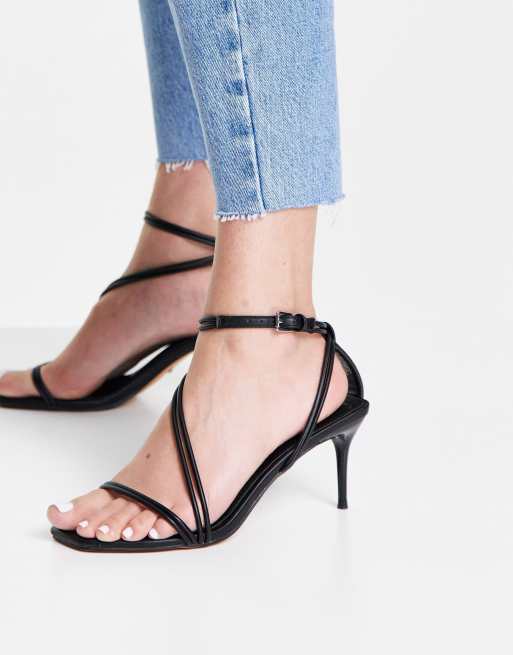 Topshop black deals strappy heels