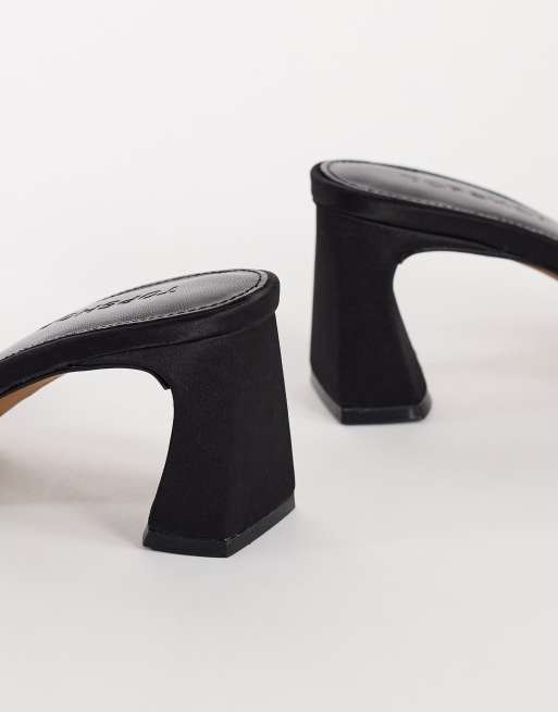 Topshop Nela mid heel mule in black, 4 of 4