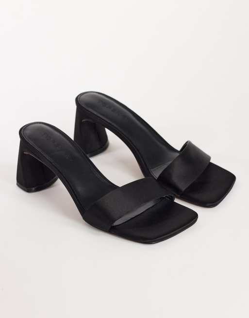 Topshop Nela Mule mit mittelhohem Absatz in Schwarz, 2 von 4