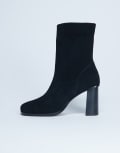 [Topshop] Topshop Nellie suede heeled ankle boots in black 40 BLACK