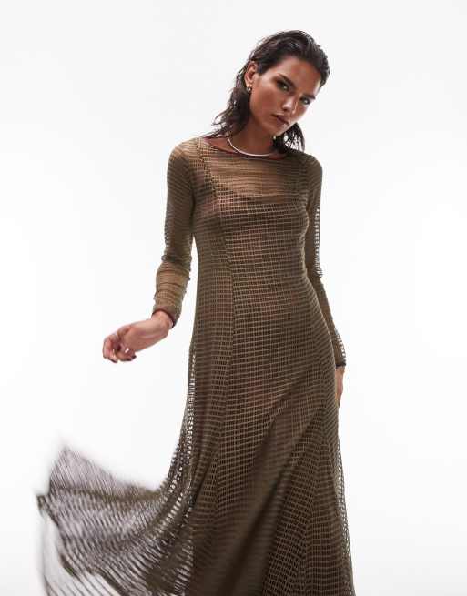 Netted sales maxi dress