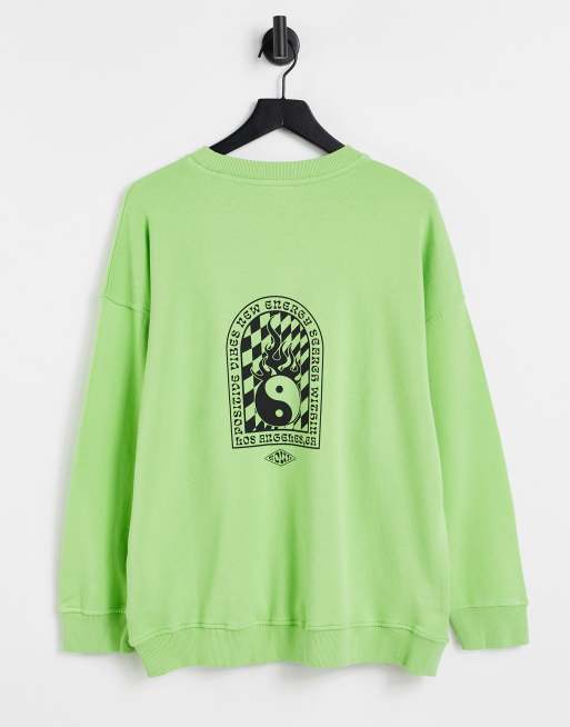 Topshop washed neon on sale sweatshirt