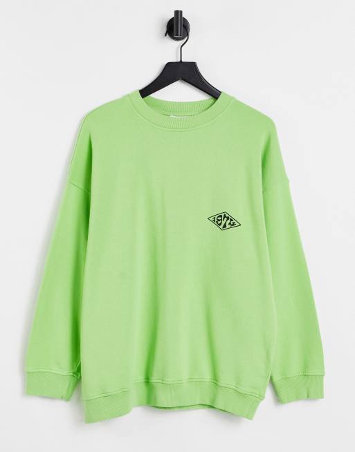 Topshop washed neon on sale sweatshirt