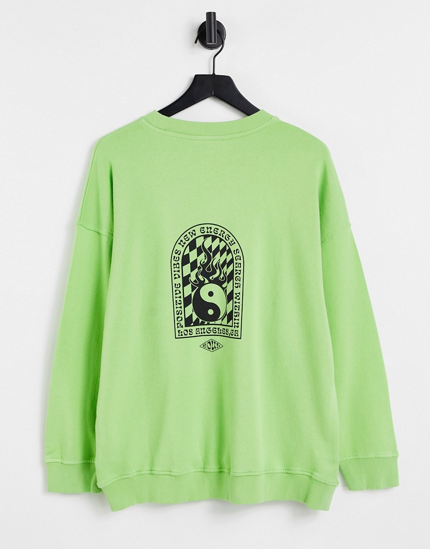 Topshop New Energy sweatshirt-Green